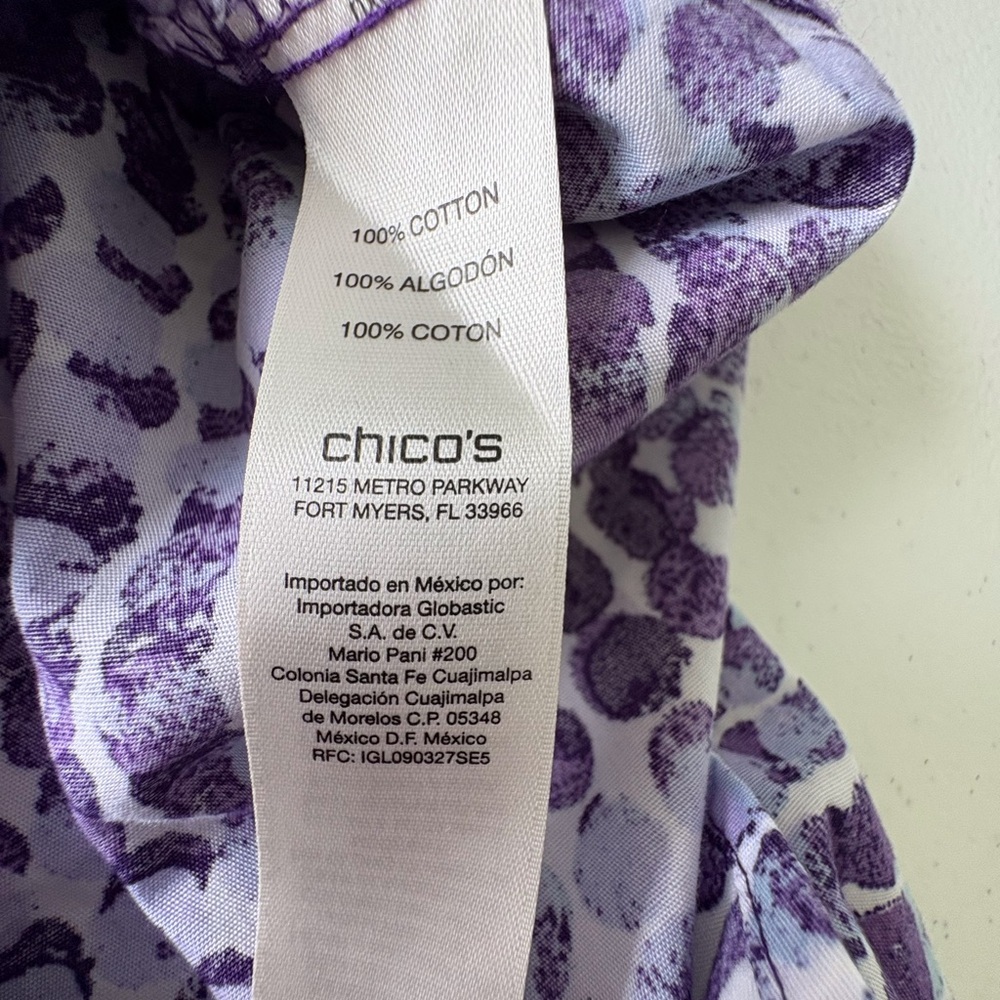 Chico’s Wrinkle Resistant Button‎ Up V-Neck Long Sleeve Size L Career Teacher - Picture 8 of 11